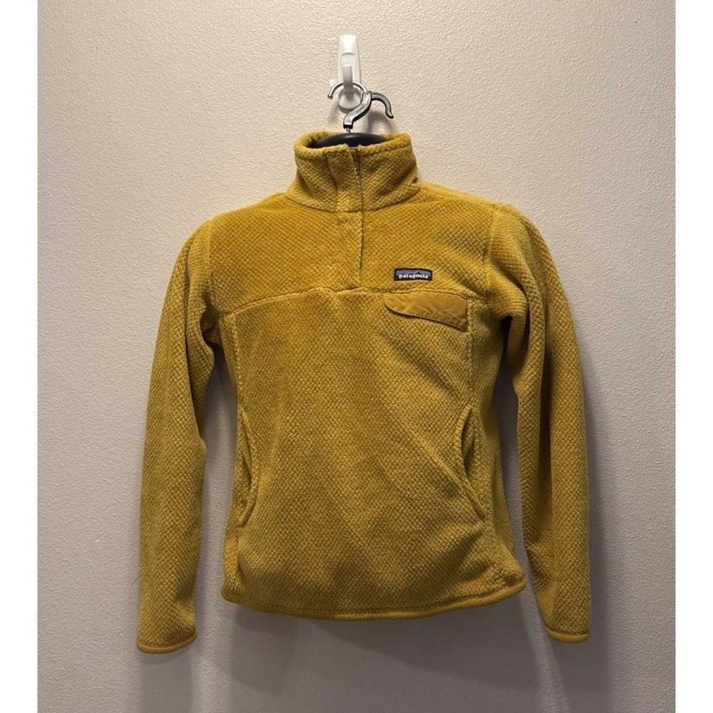 Patagonia Snap T Fleece Pullover Nectar Yellow Prairie Gold Women's Size S VGC